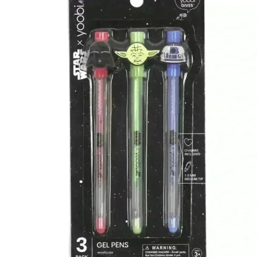Star Wars 6Pack Gel Pen Set Yoda Chewbacca Darth Vader Disney Yoobi - Picture 3 of 6
